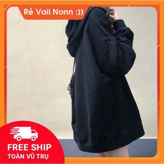 Áo hoodie trơn basic trắng đen Unisex full size