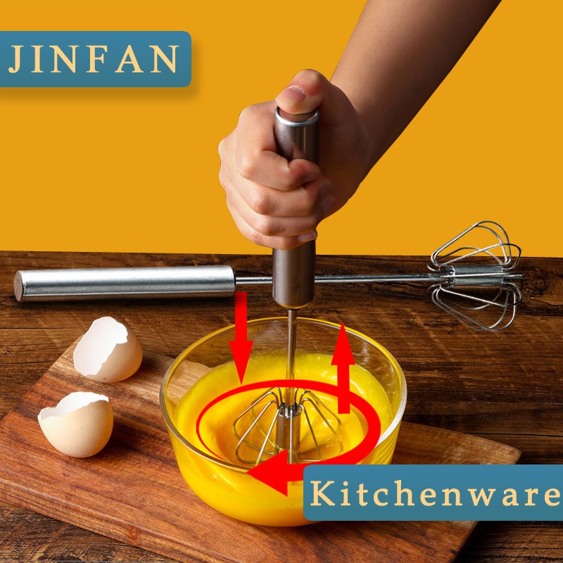 Semi-automatic household mini handheld eggbeater