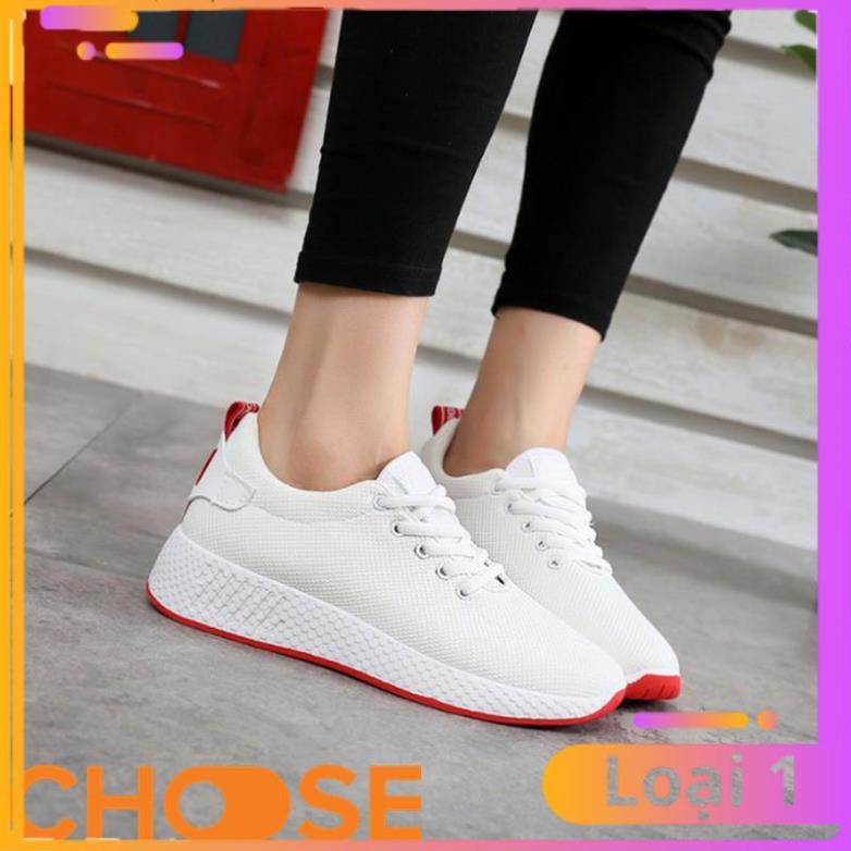 Giày Nữ Choose thể thao màu trắng Vải Sneaker Lười GIÁ RẺ SINH VIÊN