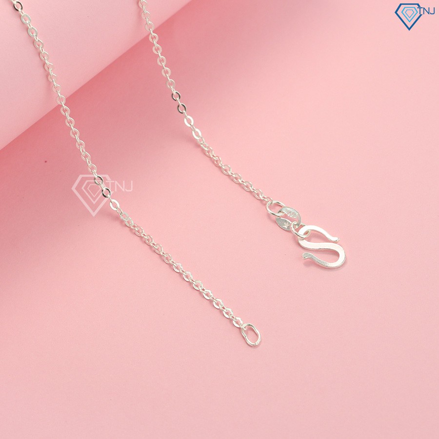 Dây chuyền, vòng cổ bạc nữ hình trăng sao đính đá khắc tên theo yêu cầu DCN0422 - TNJ