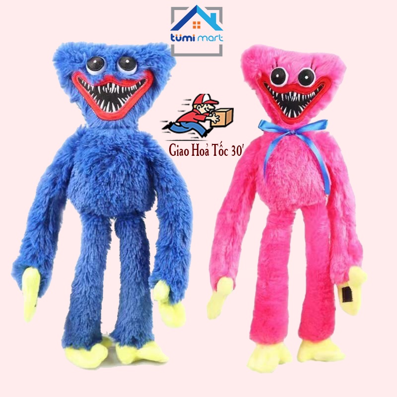 Gấu Bông Huggy Wuggy Game Poppy Playtime Bản chuẩn Lông Xù 40 cm Gấu Bông Quái Vật Đồ Chơi Hot Tiktok