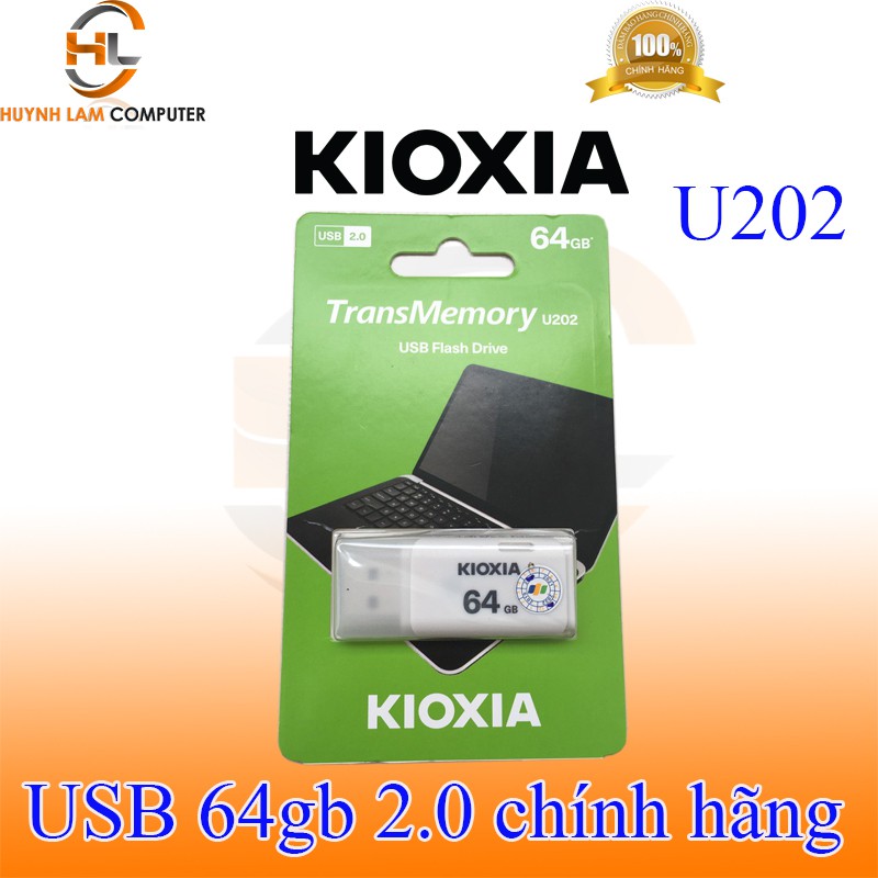 USB 64gb KIOXIA U202 chuẩn 2.0 (trắng) Japan - FPT phân phối