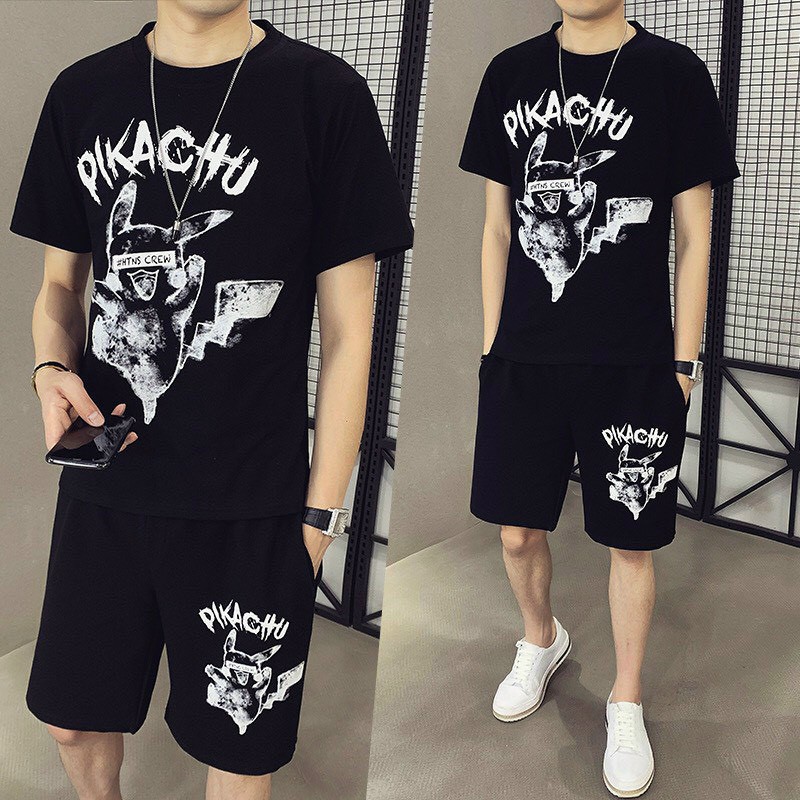 <FREE SHIP> Đồ bộ nam hè y hình, vải êm, mát, không ra màu, không đổ lông (pika..)