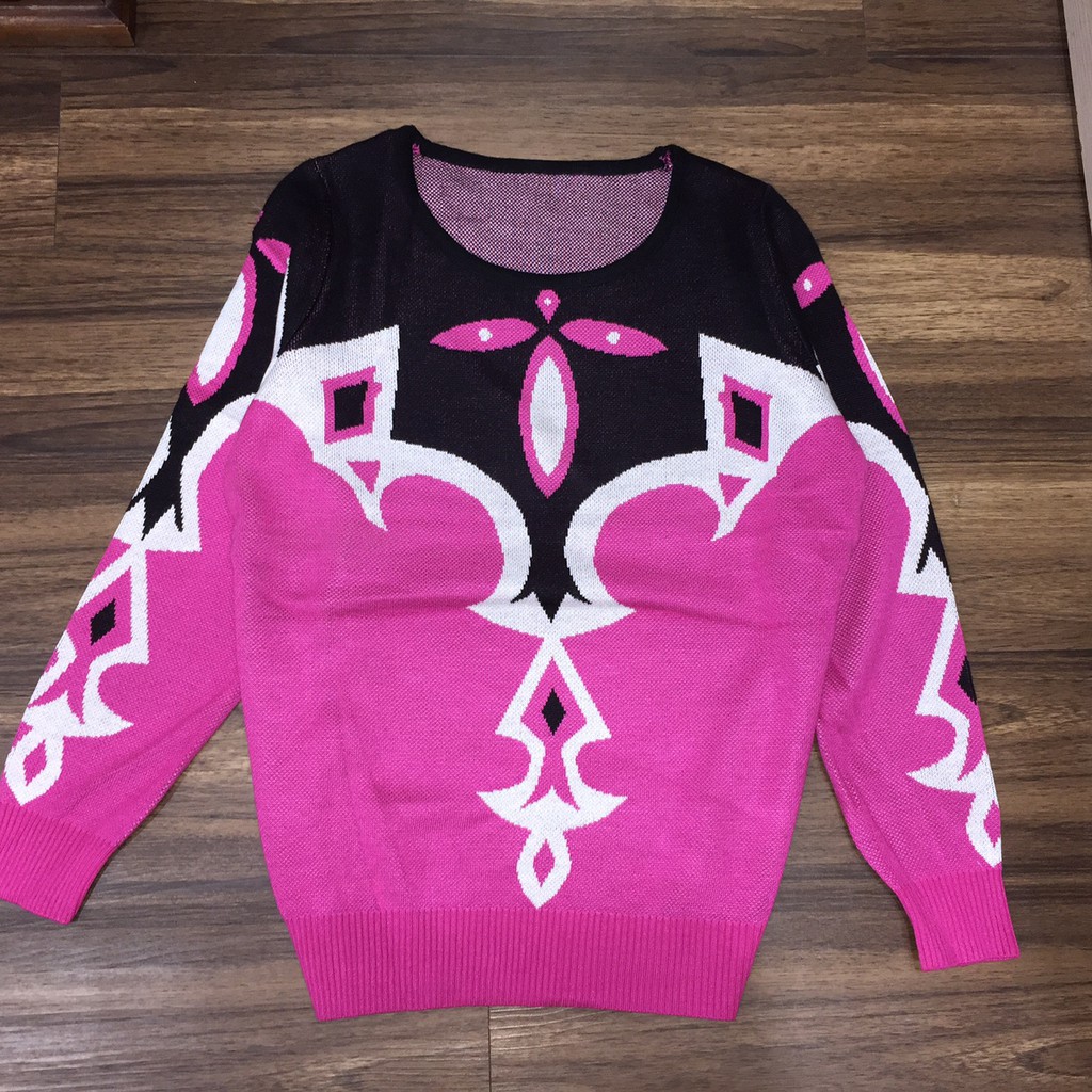 Áo len phối hoa văn chất len lì không bai, không xù có 3 màu 55kg đổ lại mặc vừa (166 A30 MH) MH EH | BigBuy360 - bigbuy360.vn