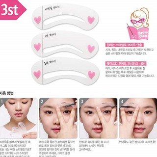 [Freeship] BỘ 3 KHUÔN VẼ CHÂN MÀY 