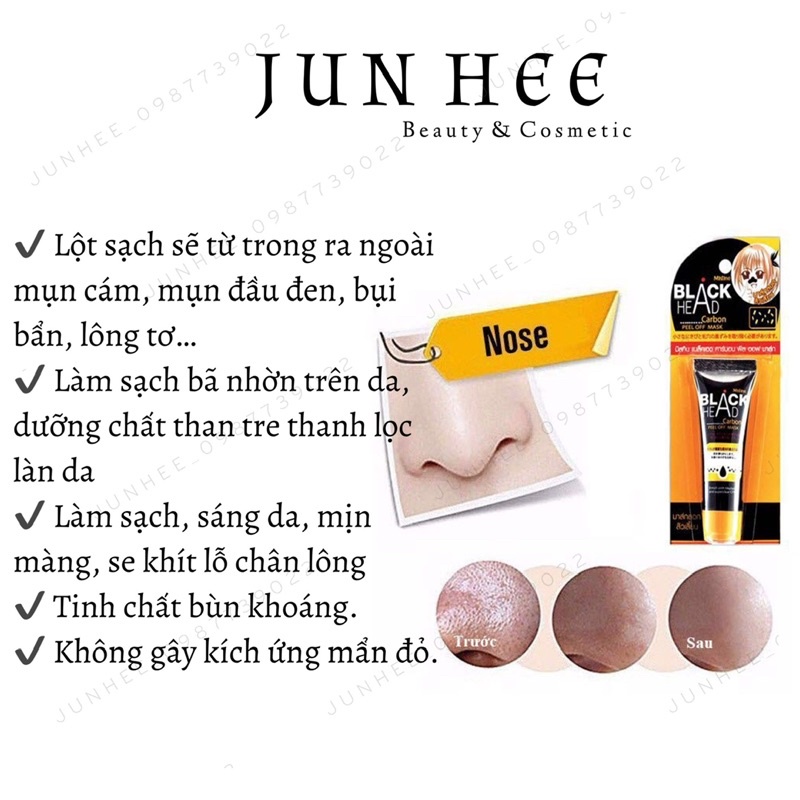 [ JUNHEE AUTH ] Gel lột mụn BLACK HEAD Mistine Thái Lan