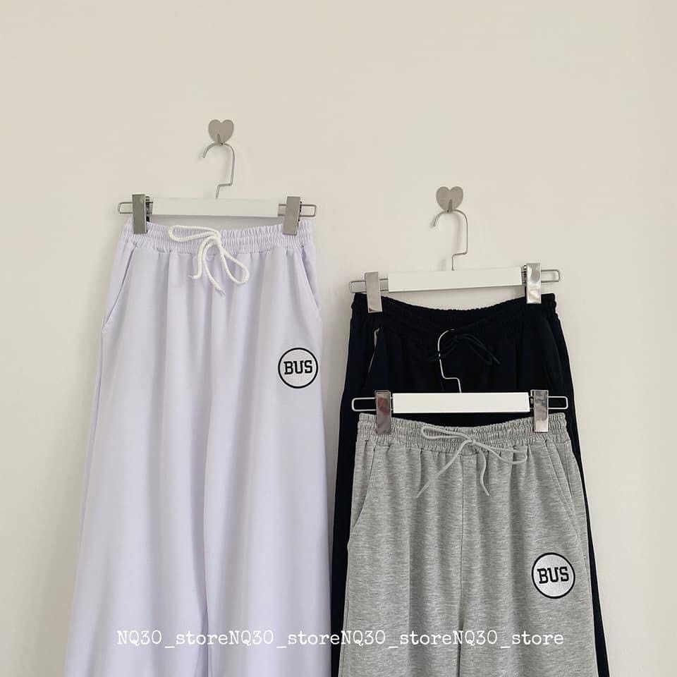 Quần jogger bus thể thao unisex ống rộng rút dây trẻ trung cá tính/ Quần thun nam nữ dáng suông siêu hàn quốc_ranstore