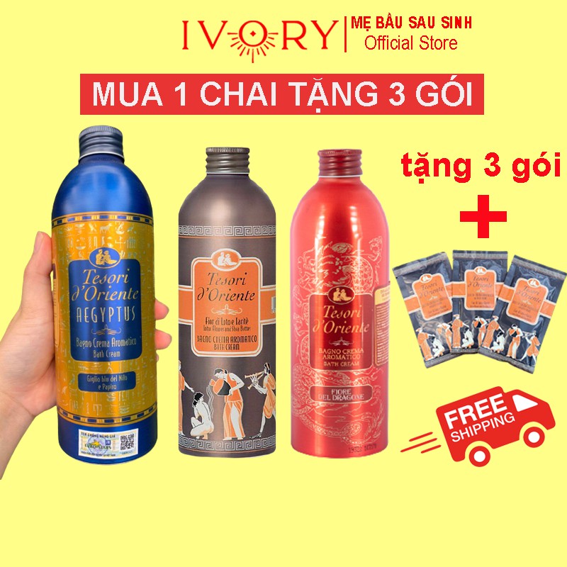 Sữa Tắm Nước Hoa Tesori Chính Hãng Quyến Rũ Sữa Tắm Xích Tesori D'Oriente Thơm Trắng Da 250ml-500ml Kèm Vòi Tặng 3 Gói