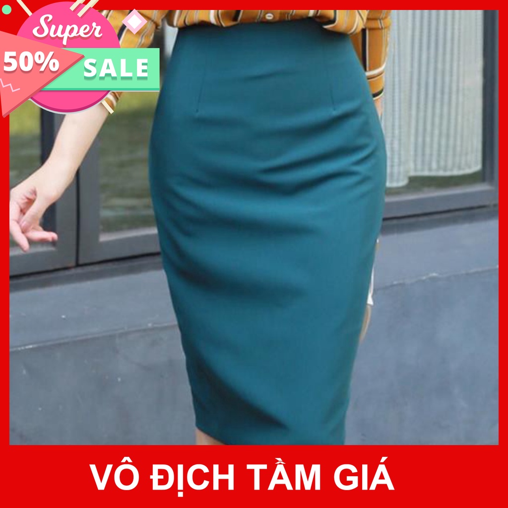 [SALE 50%] Chân Váy bút chì/chân váy công sở sẻ sau nhều màu tùy chọn chất vải co dãn dáng ôm mềm mại dễ thương