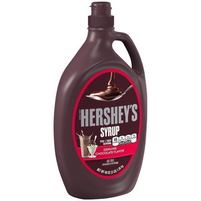 Sốt Socola Syrup Hershey's Chai Lớn 1,36kg