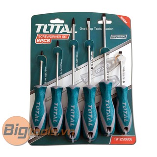 Bộ tuốc nơ vít (tô vít) 6 chi tiết Total THT250606