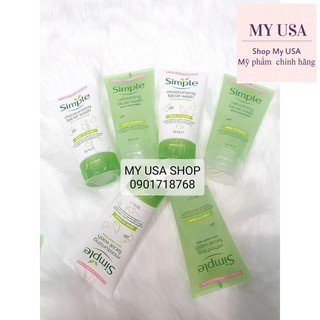 Sữa rửa mặt cho da khô và da nhạy cảm❤Sữa rửa mặt Simple Refreshing/Moisturising Facial Gel Wash 150ml