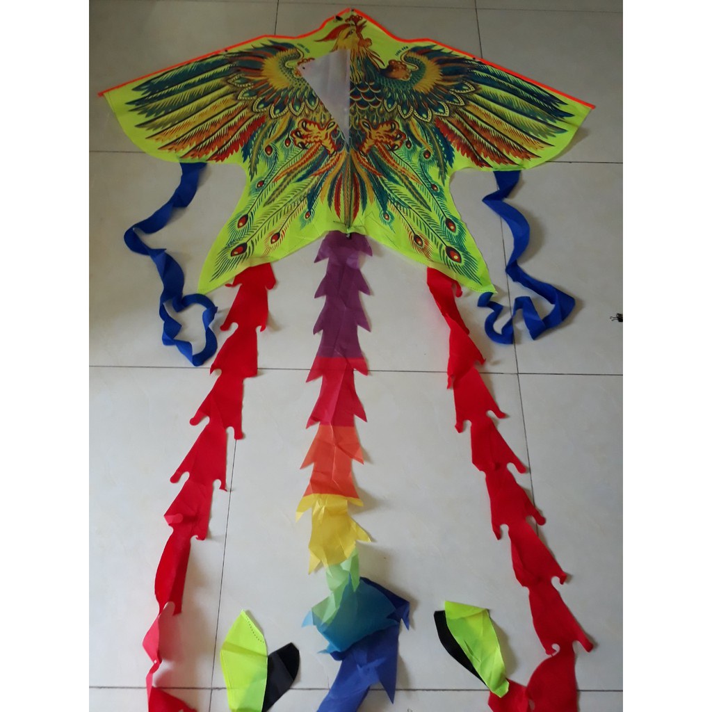 [ICLN9 giảm 5K cho đơn hàng 50k]  Diều Phượng Hoàng lửa, Diều Phụng Hoàng 5 đuôi cánh to tặng kèm dây