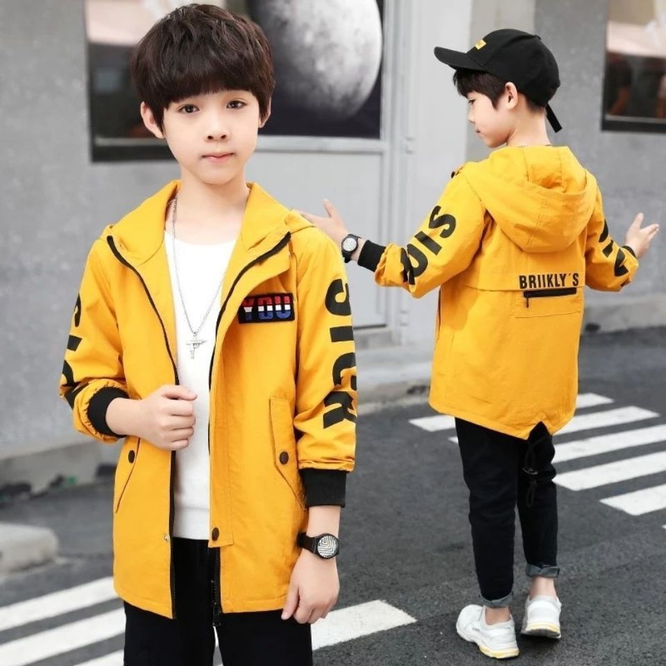 Áo Khoác Gió Phong Cách Mới 2022 Thời Trang Xuân Thu Cho Bé Trai Và Gái 12 Tuổi