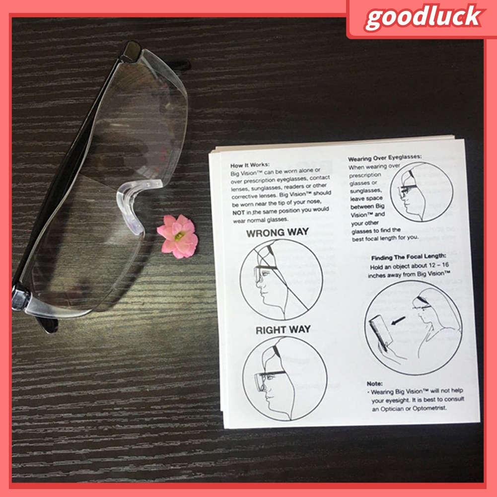 Kính Đọc Sách Phóng Đại 160-400 Độ Unisex