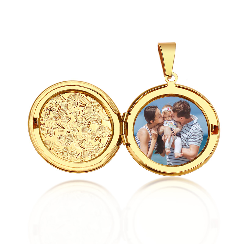 Dây Chuyền Mặt Locket Bằng Thép Không Gỉ Cho Nữ