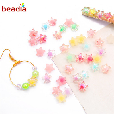 Hạt Nhựa Beadia Bằng Acrylic Trong Suốt Dùng Làm Vòng Tay/Dây Chuyền DIY