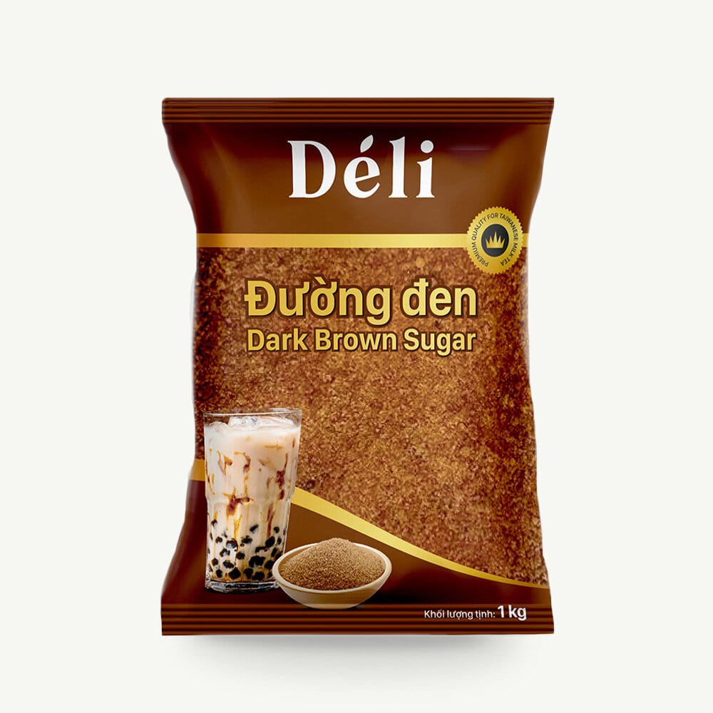 Đường Đen hạt Déli [COMBO 2 GÓI 2KG] tinh đường đen Hàn Quốc, HSD 12 tháng, nguyên liệu trà sữa trân Châu Đường Đen