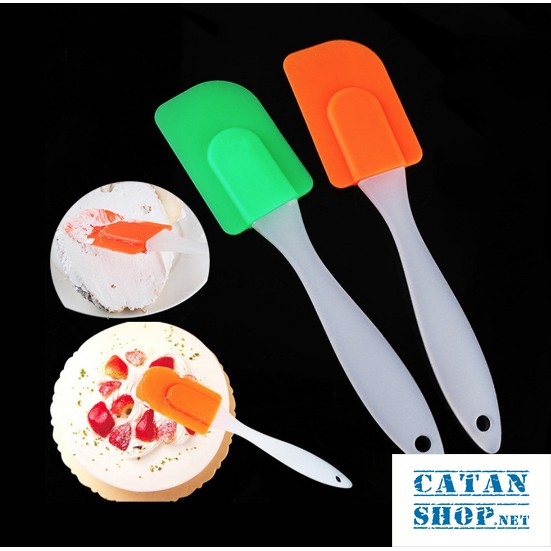 MUỖNG PHẾT KEM SILION, DỤNG CỤ TRỘN BỘT, CÂY QUÉT BỘT DẺO AN TOÀN - TRONG - GD372-QUETKEM-TRONG