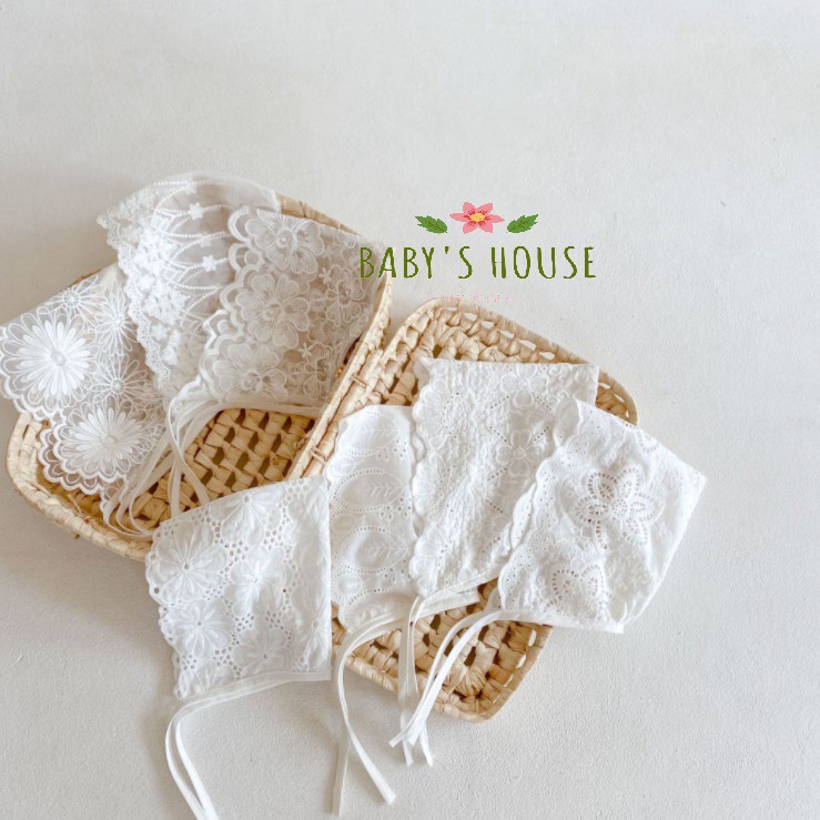 Mũ nón tiểu thư ren trắng phong cách Hàn quốc cho bé gái - Baby's House