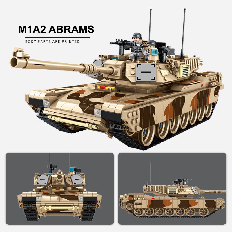 Bộ Đồ Chơi Lắp Ghép Kiểu LEGO Mô Hình Xe Tăng M1A2 ABRAMS PANLOS 632010 Với 1630 Chi Tiết