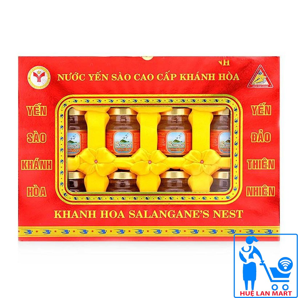 Nước Yến Sào ❤ FREESHIP ❤ Nước Yến Sào Khánh Hòa - Cao Cấp Sanest Có Đường Hộp 8 Lọ 70ml , yến sào