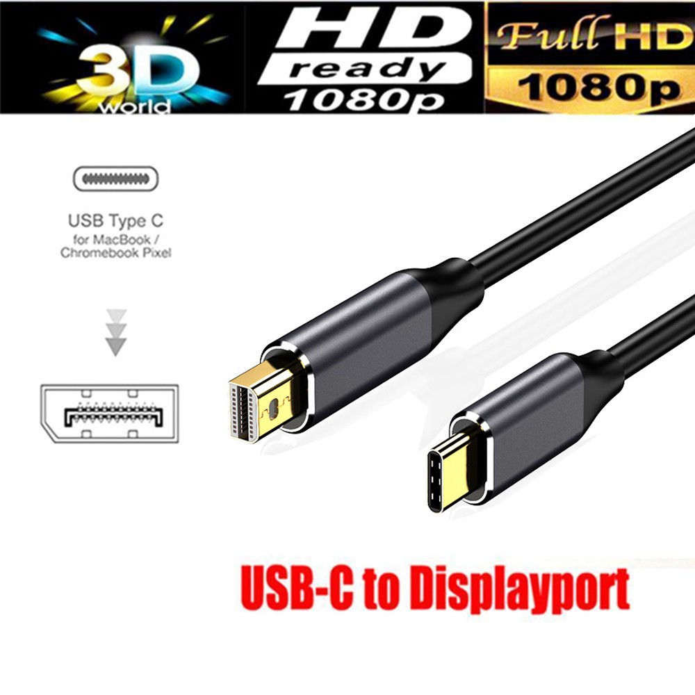 Cáp Chuyển Đổi 1.8m Usb C Sang Mini 4k 60hz Hdtv Type-C Cho Macbook Huawei / Samsung