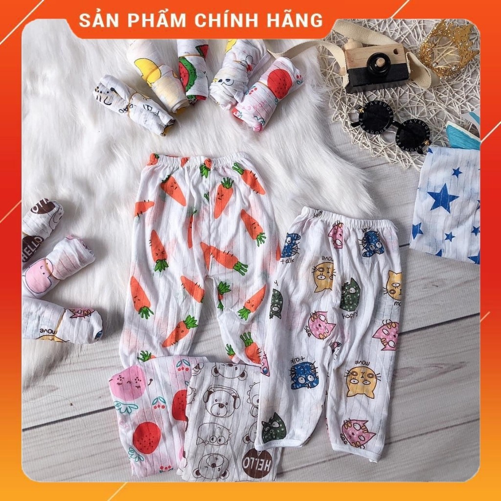 Quần chục dài cotton giấy cho bé trai/ bé gái