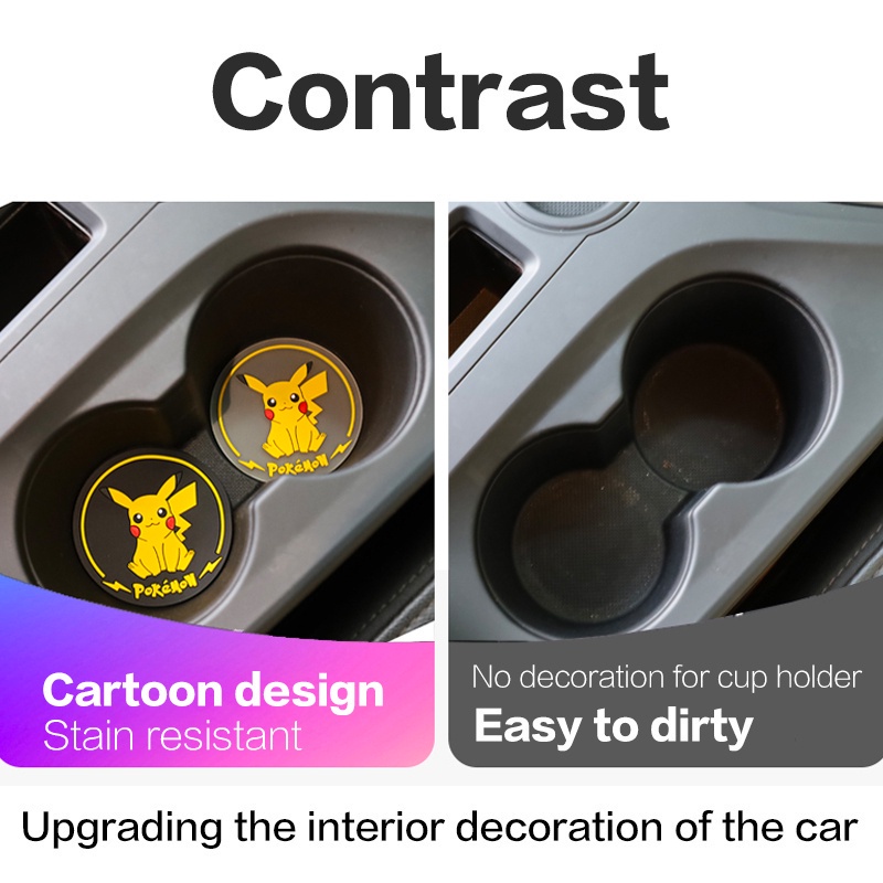 Lót Ly / Miếng Lót Ly Silicon / Đế Lót Ly Chống Trượt Họa Tiết Hoạt Hình Dễ Thương