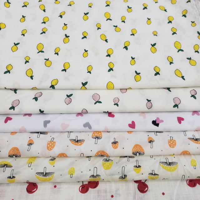 Bán vải trái cây may scrunchies