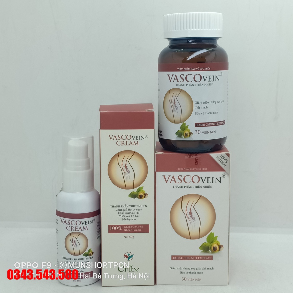 Gel thoa Vascovein cream 50g – Chống suy giãn tĩnh mạch