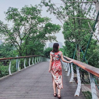Sườn xám cách tân dáng dài (oder ) ms97