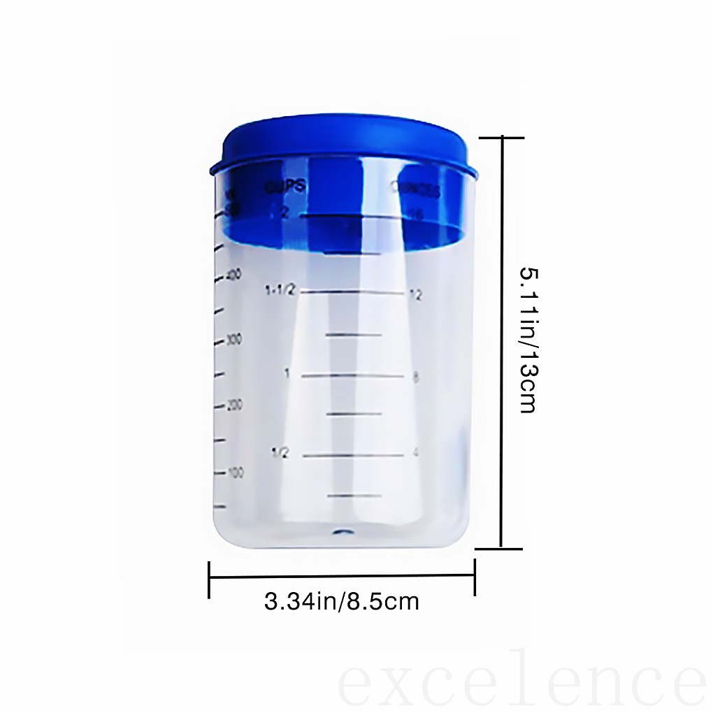 Bộ 7 sản phẩm gồm muỗng và cốc đong 500ml có vạch đo bằng nhựa dùng để làm bánh trong nhà bếp