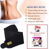 Đai nịt bụng giảm mỡ Sweat Belt (Đen) + Tặng 1 đai gen nịt bụng Miss Belt