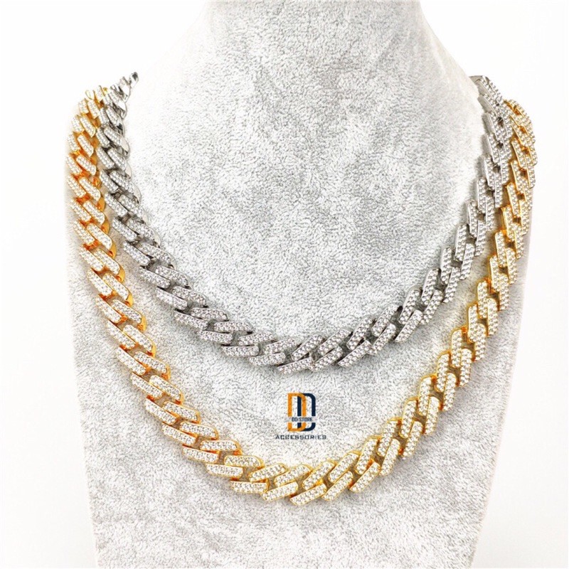 VÒNG CỔ CUBAN CHAIN V2 VÀNG VÀ BẠC