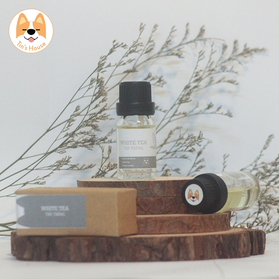 (mùi trà trắng) Lọ thuỷ tinh tinh dầu 10ml dùng cho nến thơm và xông phòng
