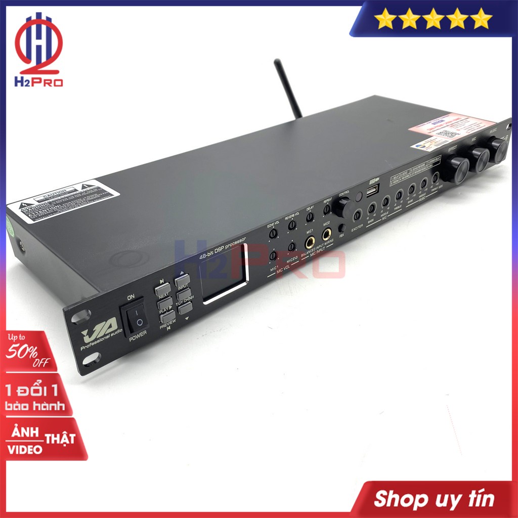 Vang cơ lai số JA-TF9 2022 H2Pro cao cấp Echo-Reverb-Delay-Repeat, Bluetooth-Optical-USB (quà 89k: dây canon cái ra AV)