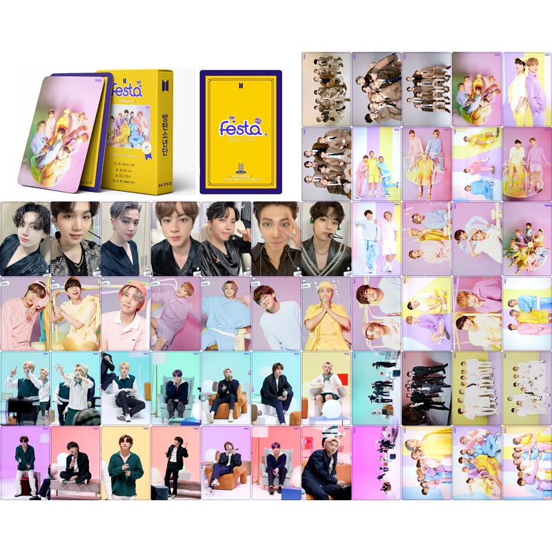 Hộp 54 Ảnh Lomo Card Nhóm Nhạc BTS Festa 2021