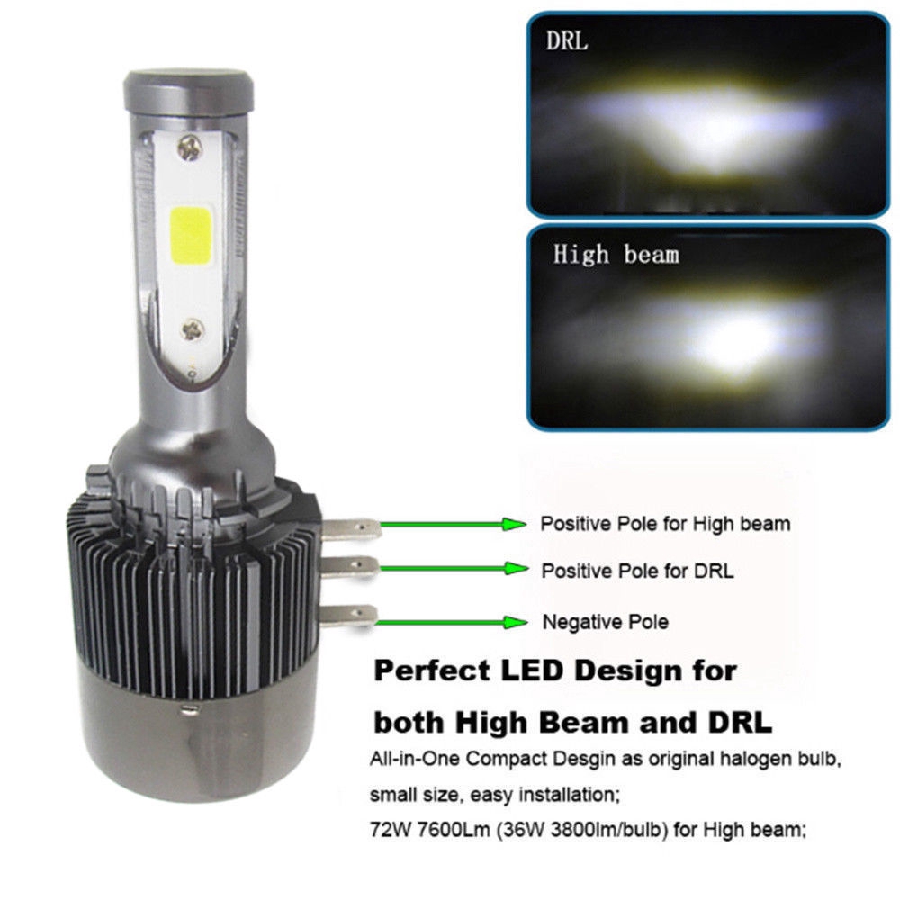 Set 2 Đèn Pha Led H15 11000lm 110w Cho Xe Hơi