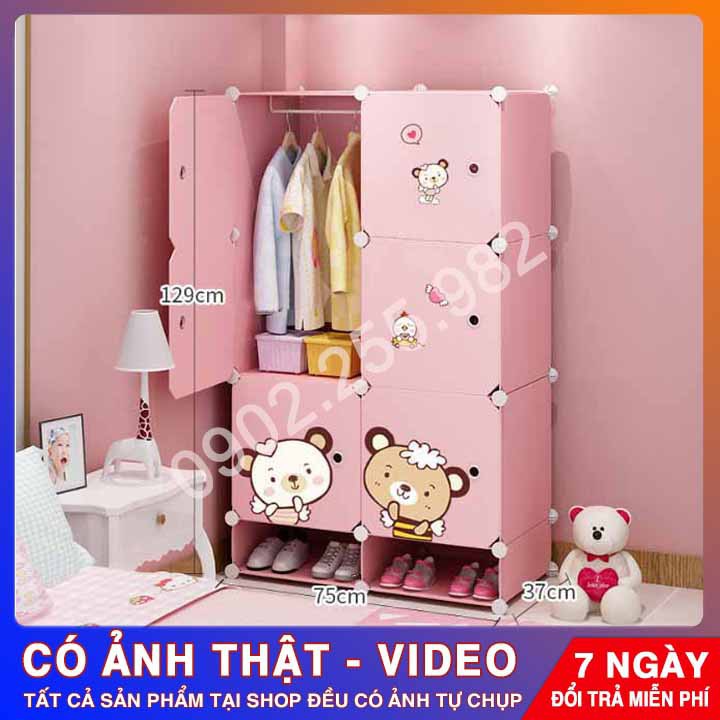 [RẺ NHẤT SHOPEE] TỦ ĐỂ QUẦN ÁO BÊN TRÊN KẾT HỢP TỦ GIẦY BÊN DƯỚI CỬA HỌA TIẾT KẾT HỢP CỬA TRẮNG TRONG MẪU 6 Ô LỚN