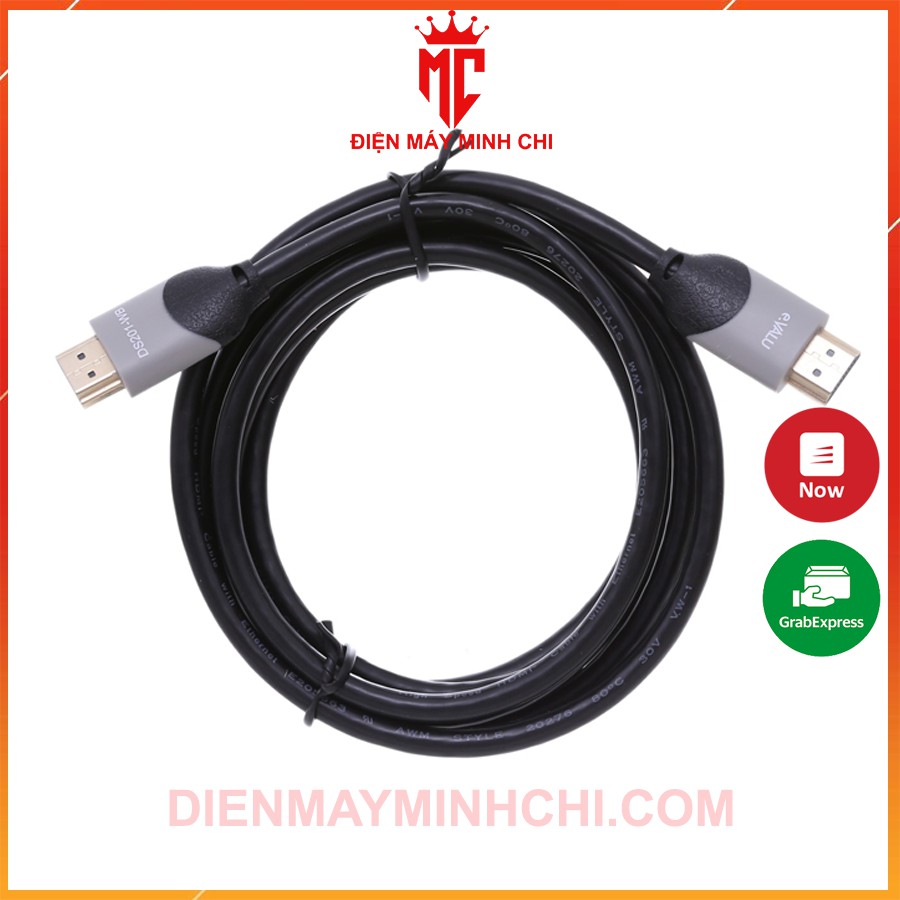 Cáp HDMI 2m dây tròn dây cable dẻo dai sử dụng cho trình chiếu từ laptop lên màn hình tivi