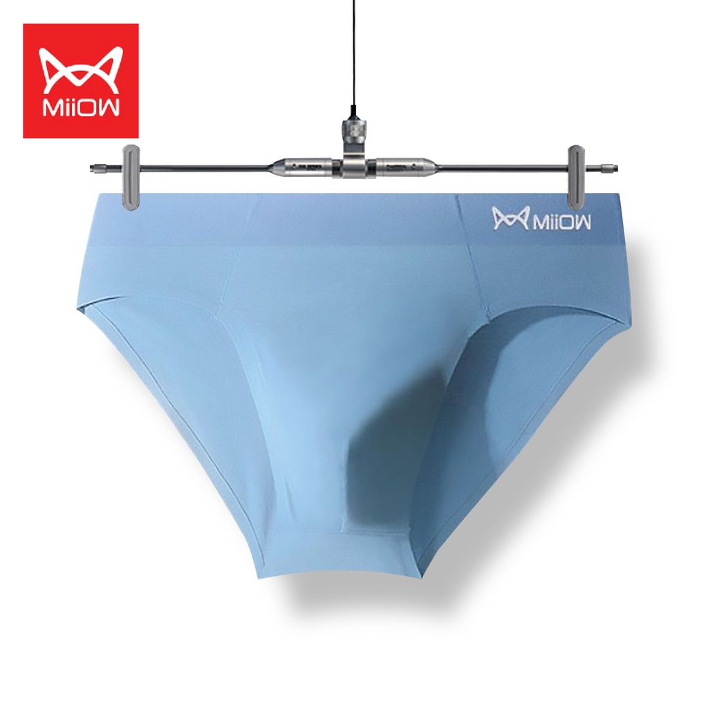 Hộp 3 quần sịp tam giác nam Miiow Cotton, thun lanh kháng mùi kháng khuẩn siêu mỏng chun đúc Nidoshop - M9902