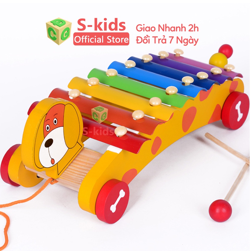 Đồ chơi gỗ S-Kids, Đàn Xylophone hình xe cún kéo