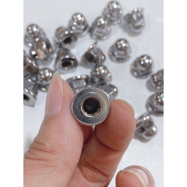 Tán bầu 6li 8li 10li 12li đầu bít chất liệu sắt xi ken sáng bóng, hàng đẹp cao cấp