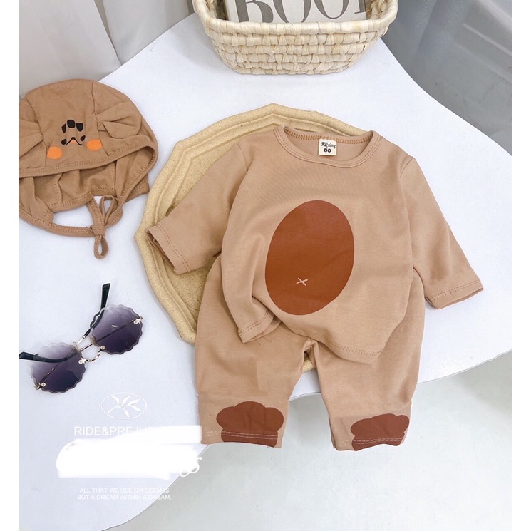 SÉT 3 CHI TIẾT QUÃNG CHÂU BÉ TRAI, GÁI, THIẾT KẾ  THÊM MŨ TAI THỎ, CHẤT RIP ĐẸP CHO BÉ 6-16KG