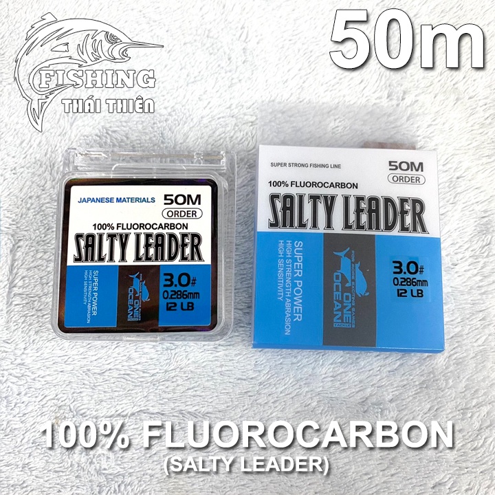 Dây Câu Cá Salty Leader One Ocean 100% Fluoro Carbon Cuộn 50m