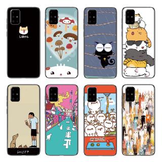 Ốp điện thoại TPU họa tiết mèo dễ thương dành cho Samsung Galaxy Note 20 Pro Plus/A21S/M01/A51/A71
