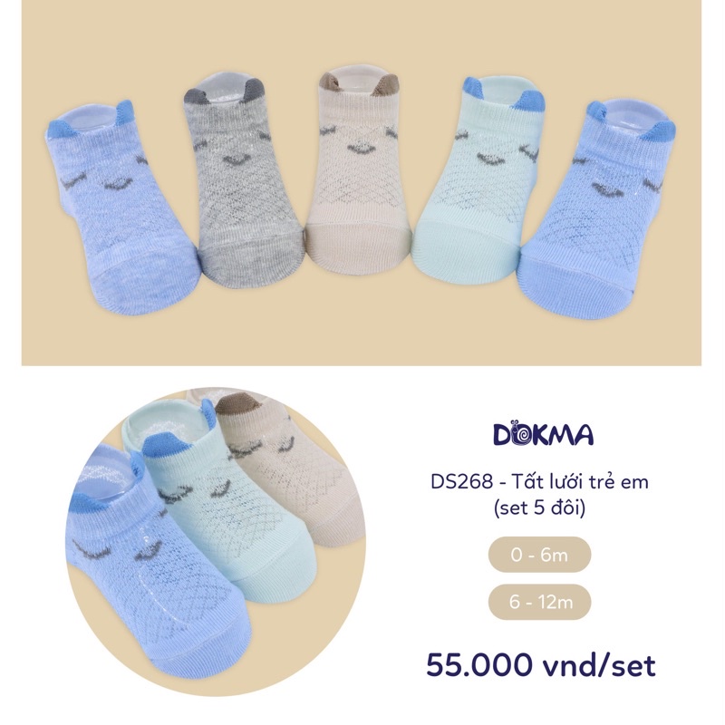 Set 5 đôi tất lưới Dokma