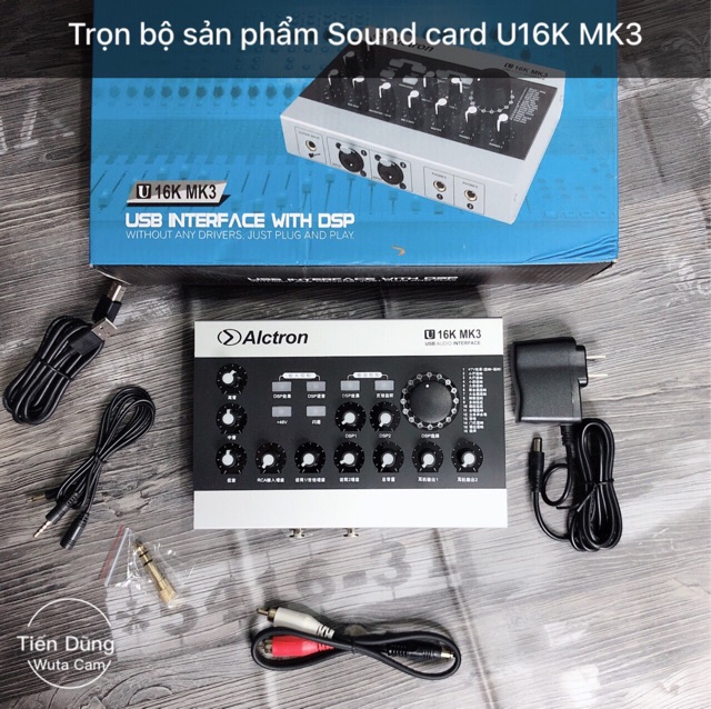 Sound card U16K MK3 hay Sound card USB Alctron U16K MKIII tích hợp nguồn 48V dùng cho tất cả các dong mic thu âm