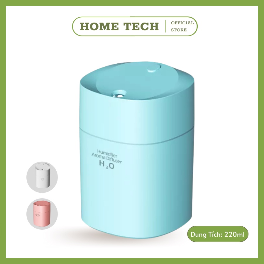 Máy Phun Sương Tạo Ẩm Khuếch Tán Tinh Dầu H2O Humidifier  220ml: Phun Tinh Dầu Toả Hương Thơm Cho Phòng Ngủ, Phòng Khách